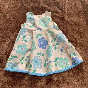 Baby GAP Dress Graphic Floral Serge Denim Jumper Dress